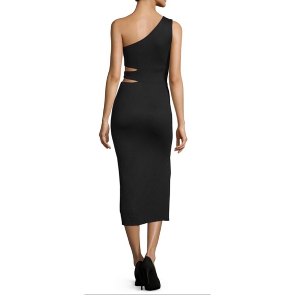 NWT Alice + Olivia Margo Cut-Out Viscose Sheath Dress Black Size 2 - Picture 8 of 16